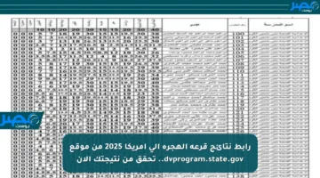 رابط نتائج قرعة الهجرة إلى أمريكا 2025 من موقع dvprogram.state.gov.. تحقق من نتيجتك الآن